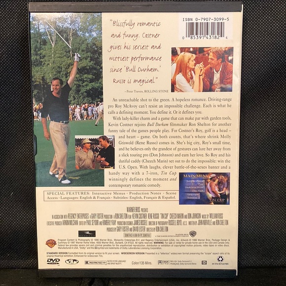 Warner Brothers “Tin Cup” rated R- used - Picture 2 of 4
